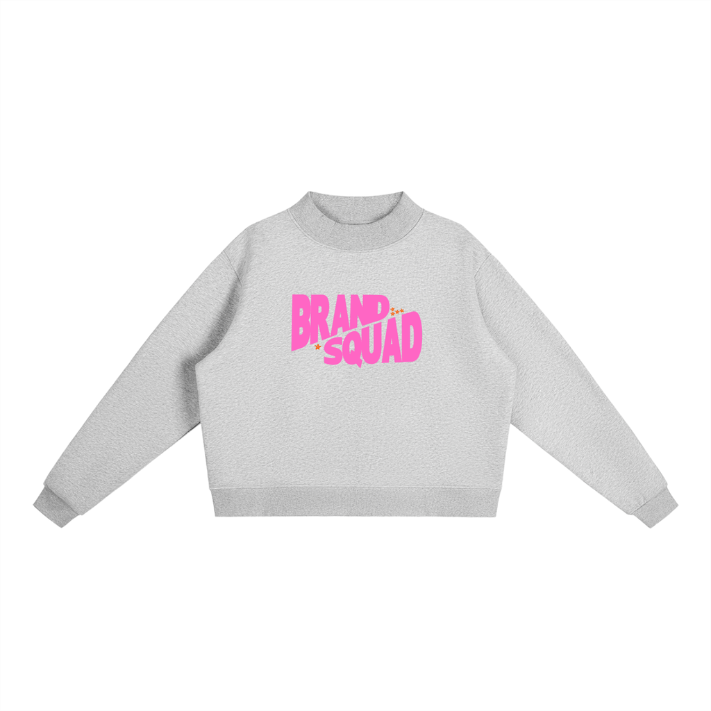 Pink Print Mock-Neck