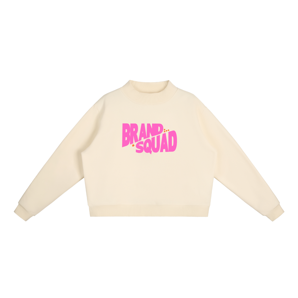 Pink Print Mock-Neck